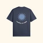 Portraits de Famille Dar Vida The Tee Sol Harbor Blue Heavy Cotton Back