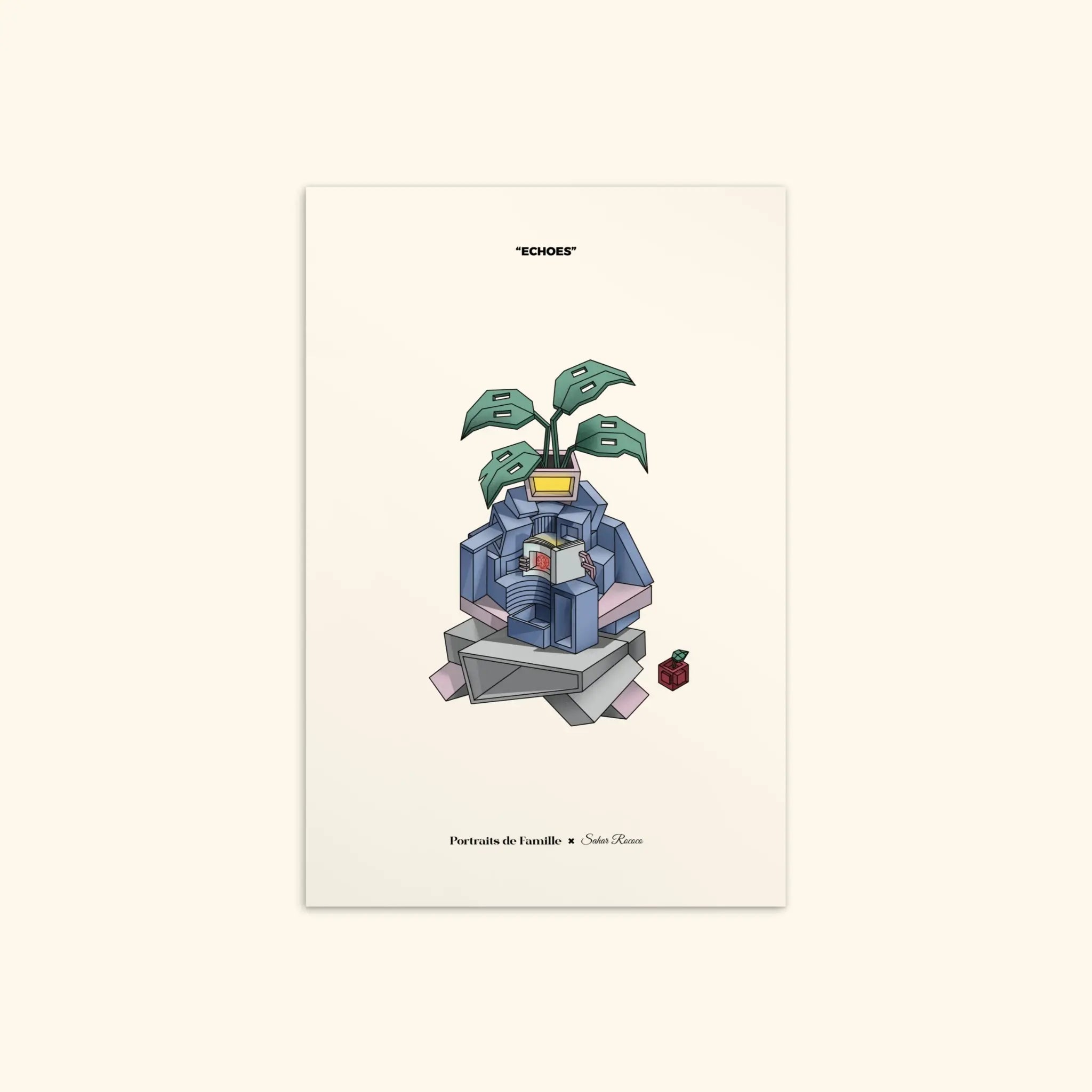 Portraits de Famille Echoes The Postcard Blooming Matte Paper Front