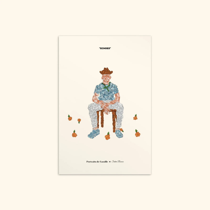 Portraits de Famille Echoes The Postcard Falling Matte Paper Front