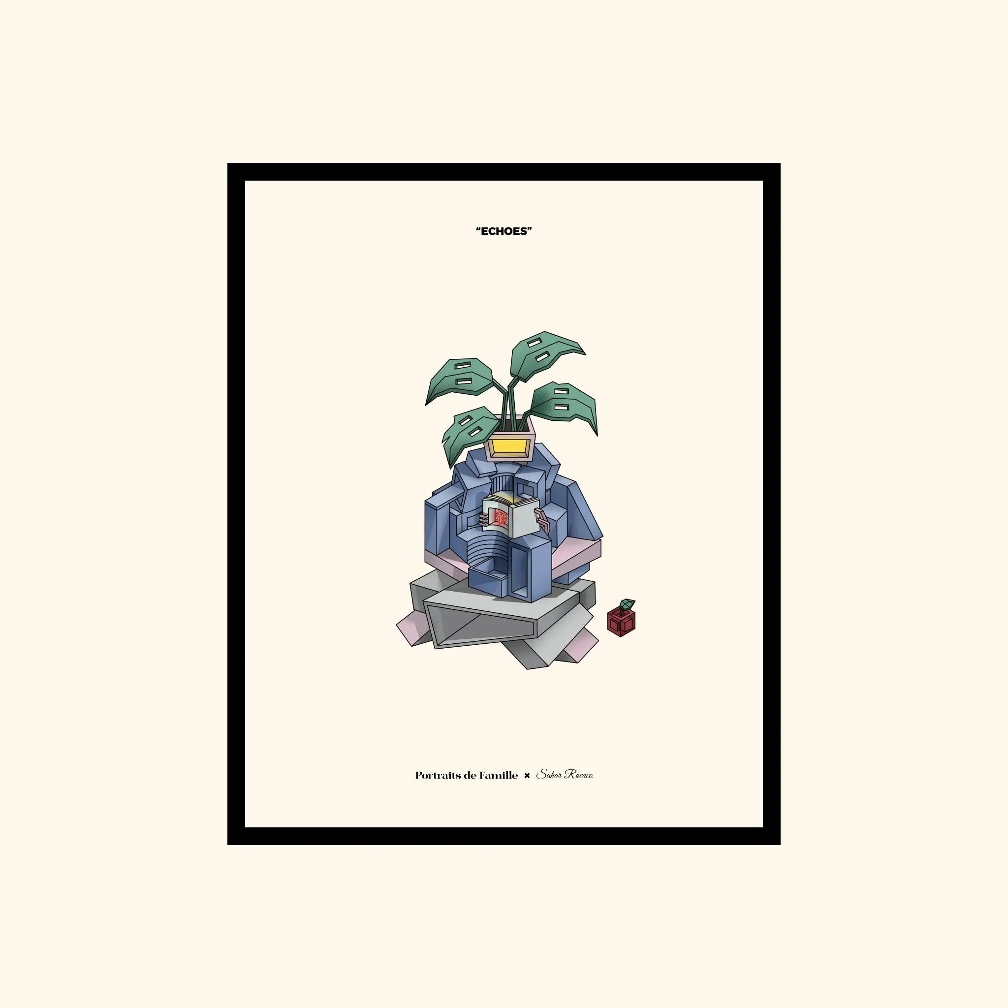 Portraits de Famille Echoes The Print Blooming High Quality Unframed Giclee Paper Type Hahnemuehle Pearl Paper