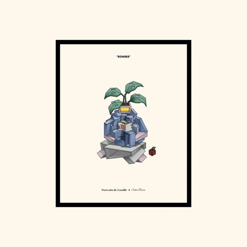 Portraits de Famille Echoes The Print Blooming High Quality Unframed Giclee Paper Type Hahnemuehle Pearl Paper