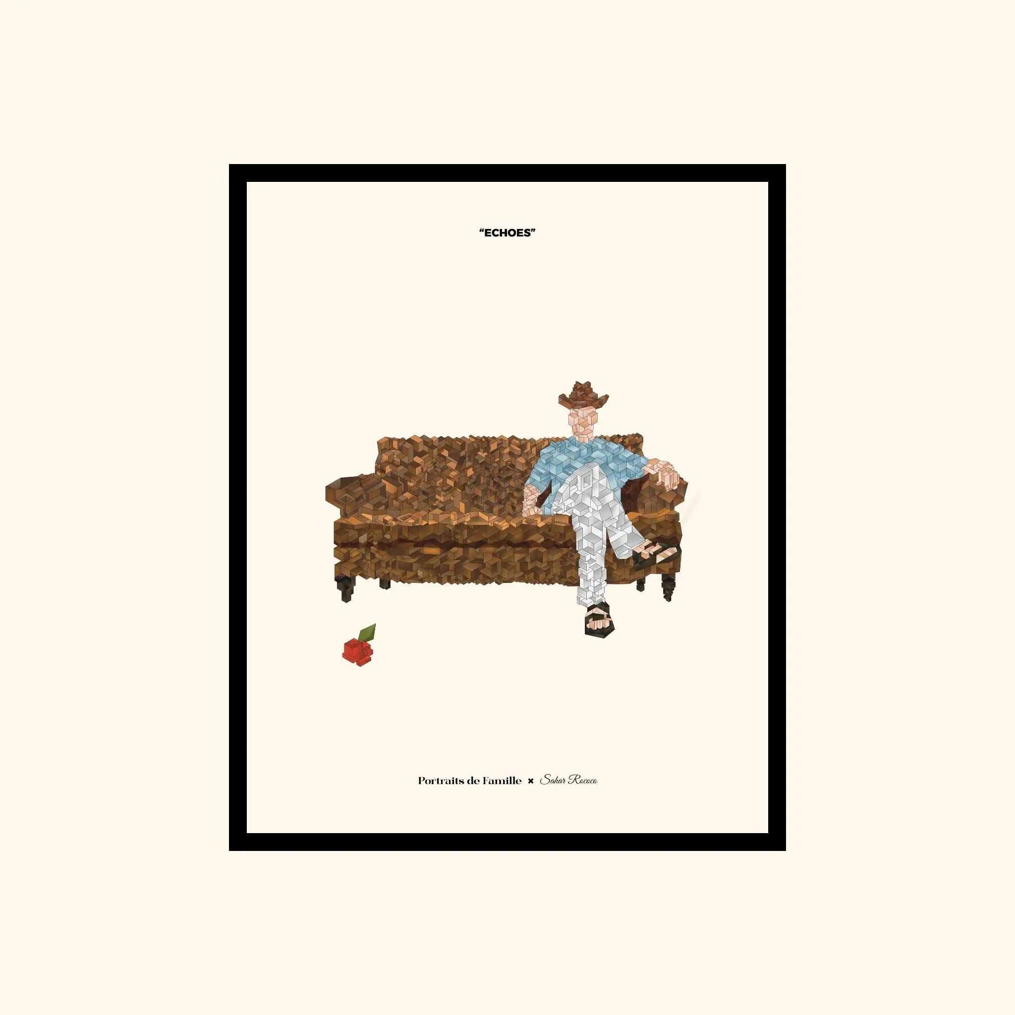 Portraits de Famille Echoes The Print Waiting Room High Quality Unframed Giclee Paper Type Hahnemuehle Pearl Paper