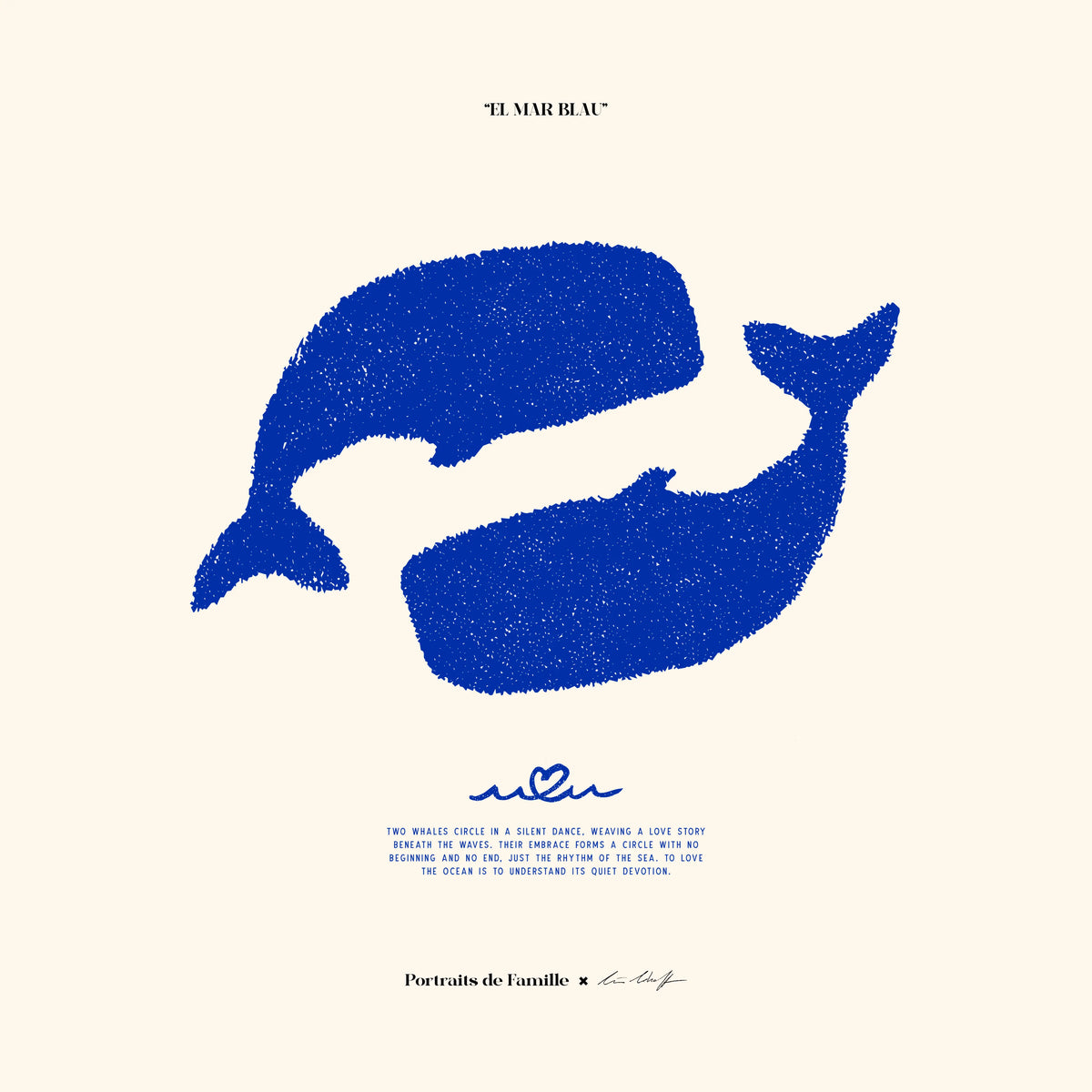 Portraits de Famille El Mar Blau Ocean Lovers Piece