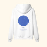 Portraits de Famille El Mar Blau The Hoodie Blau Off White Heavy Cotton Back