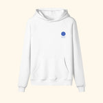 Portraits de Famille El Mar Blau The Hoodie Blau Off White Heavy Cotton Front