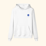 Portraits de Famille El Mar Blau The Hoodie Blau Off White Heavy Cotton Front