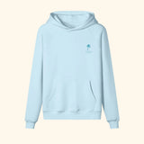 Portraits de Famille El Mar Blau The Hoodie El Mar Blau Azure Whisper Heavy Cotton Front