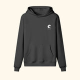 Portraits de Famille El Mar Blau The Hoodie Mucho Flow Midnight Black Heavy Cotton Front