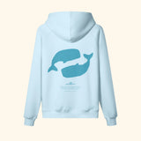 Portraits de Famille El Mar Blau The Hoodie Ocean Lovers Azure Whisper Heavy Cotton Back