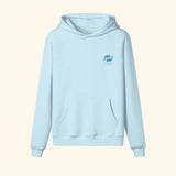 Portraits de Famille El Mar Blau The Hoodie Ocean Lovers Azure Whisper Heavy Cotton Front