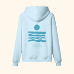 Portraits de Famille El Mar Blau The Hoodie Saudade Azure Whisper Heavy Cotton Back