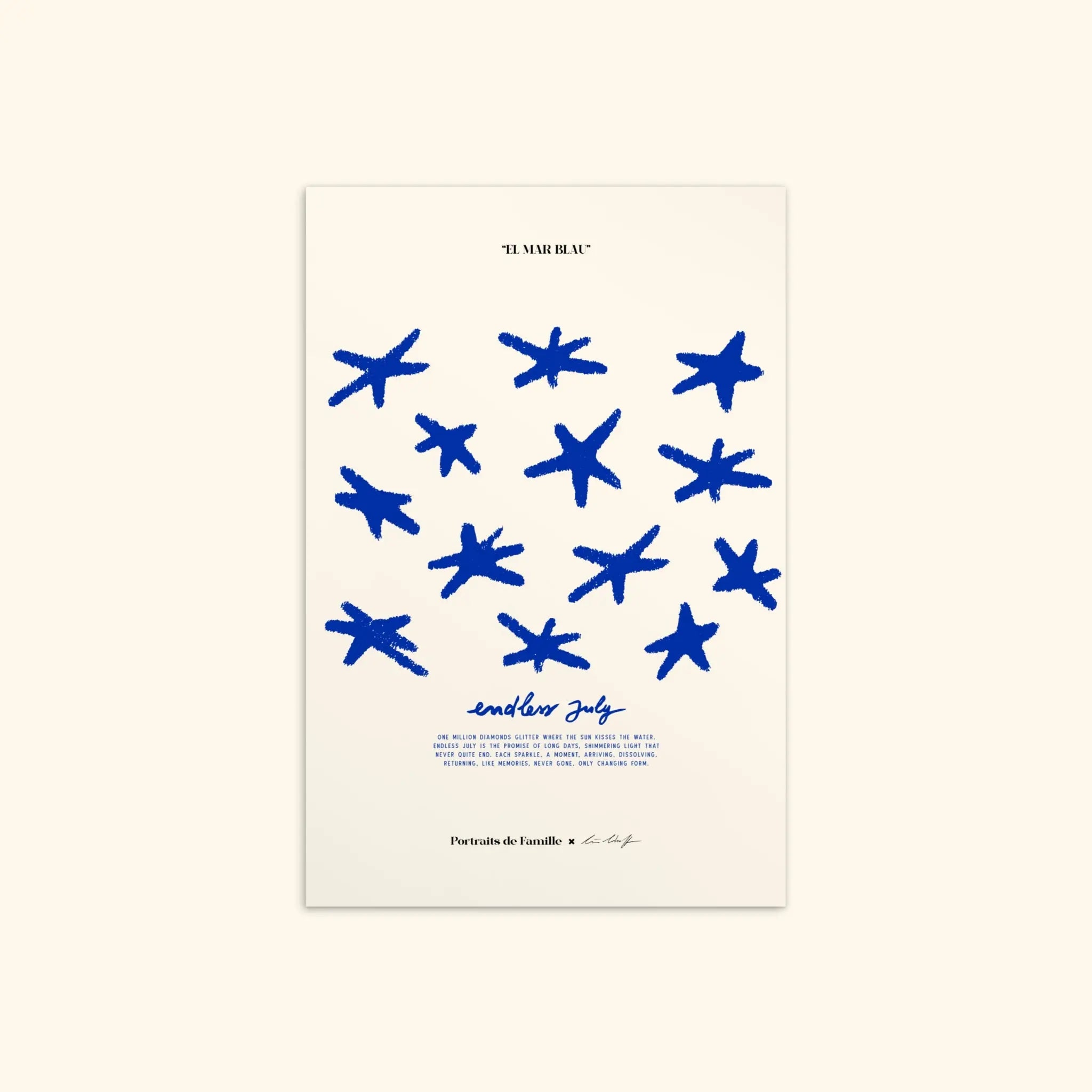 Portraits de Famille El Mar Blau The Postcard Endless July Matte Paper