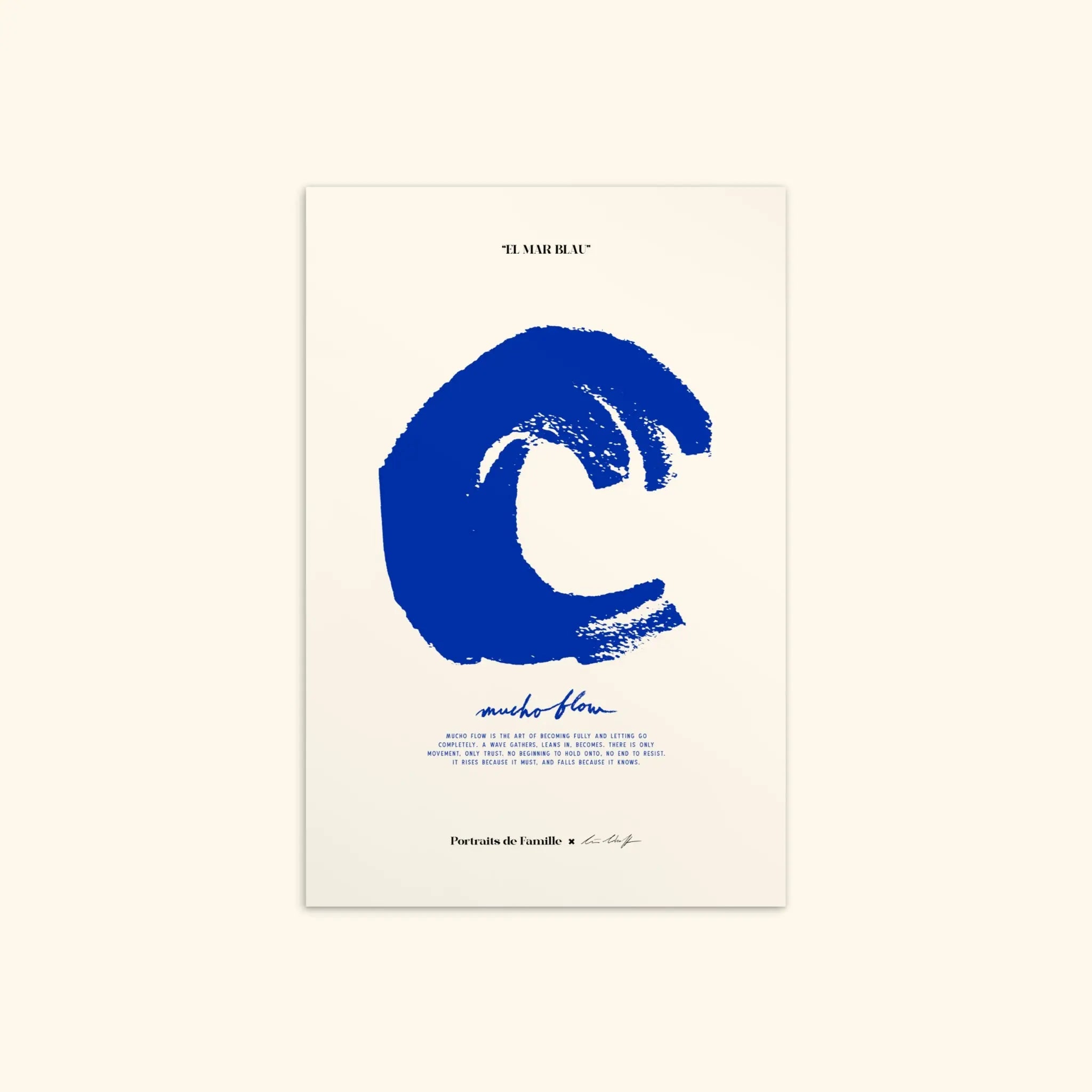 Portraits de Famille El Mar Blau The Postcard Mucho Flow Matte Paper