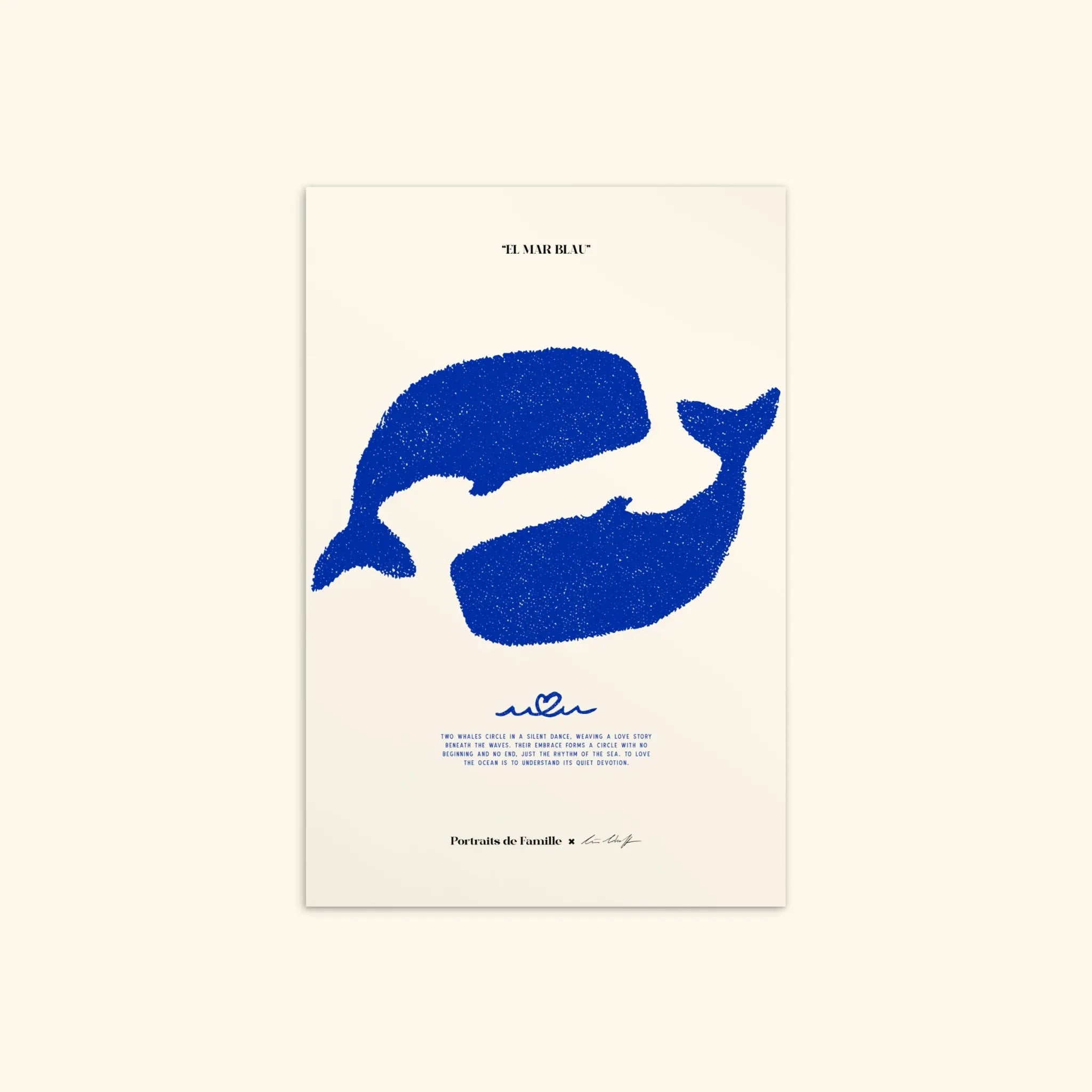 Portraits de Famille El Mar Blau The Postcard Ocean Lovers Matte Paper