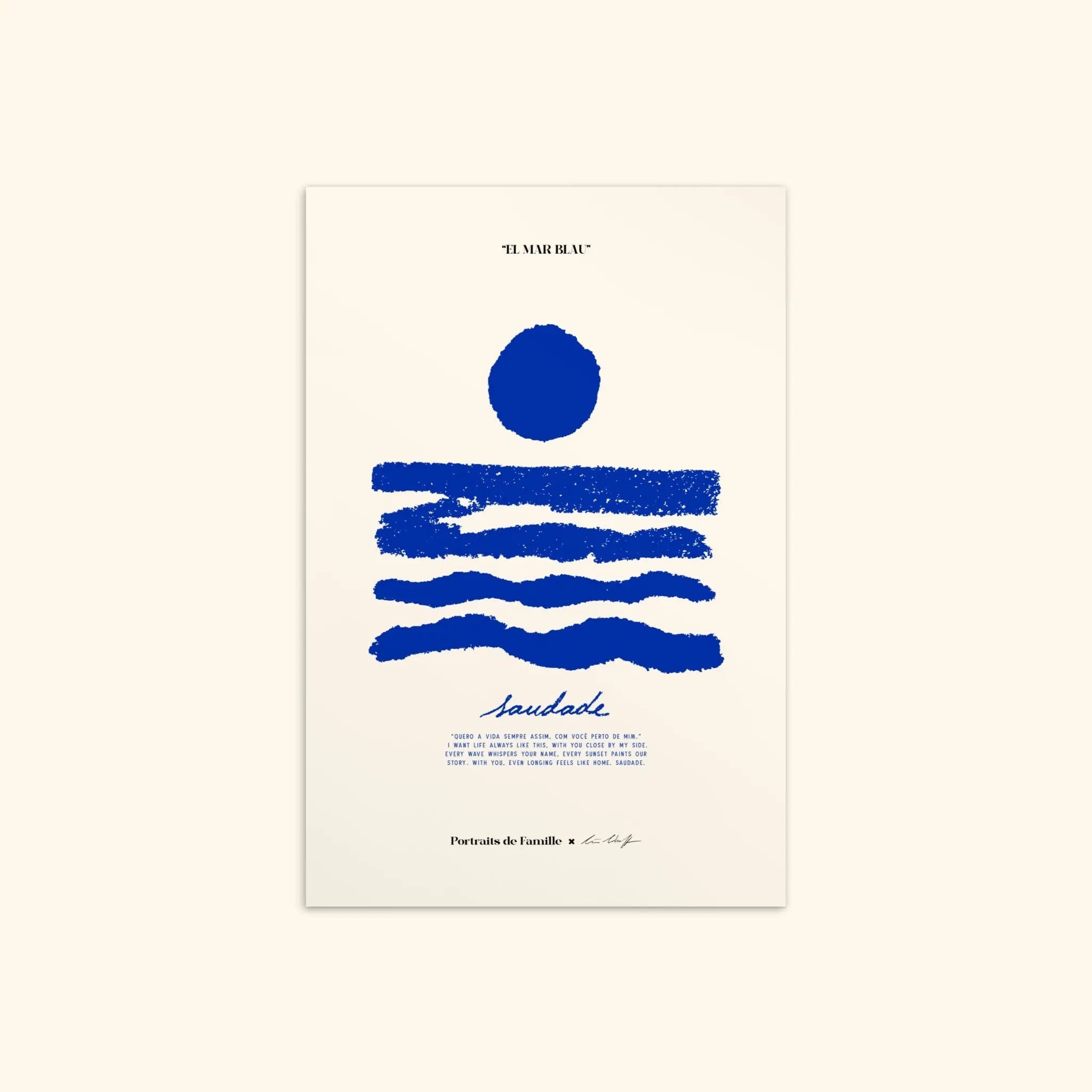 Portraits de Famille El Mar Blau The Postcard Saudade Matte Paper