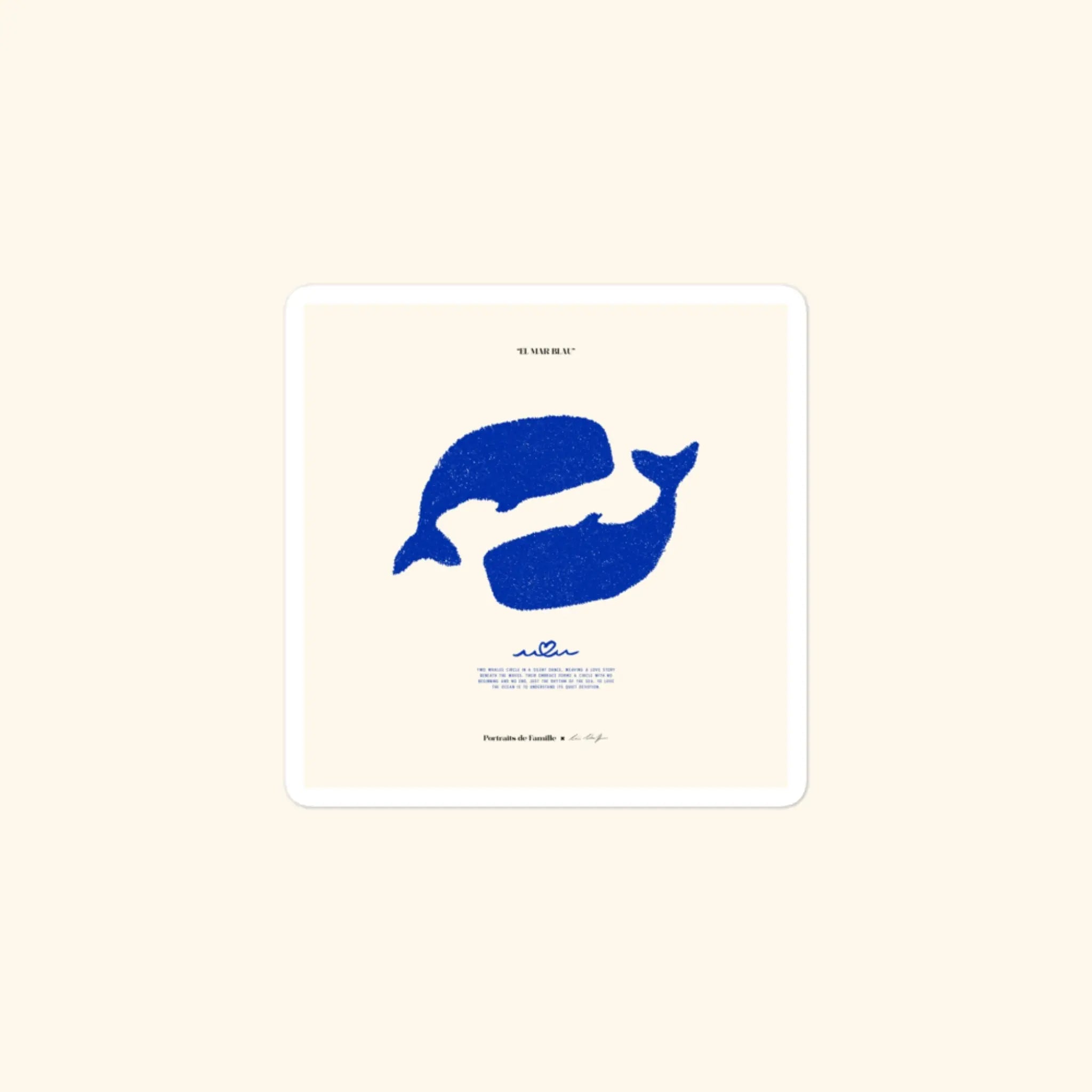Portraits de Famille El Mar Blau The Sticker Ocean Lovers High Opacity Durable