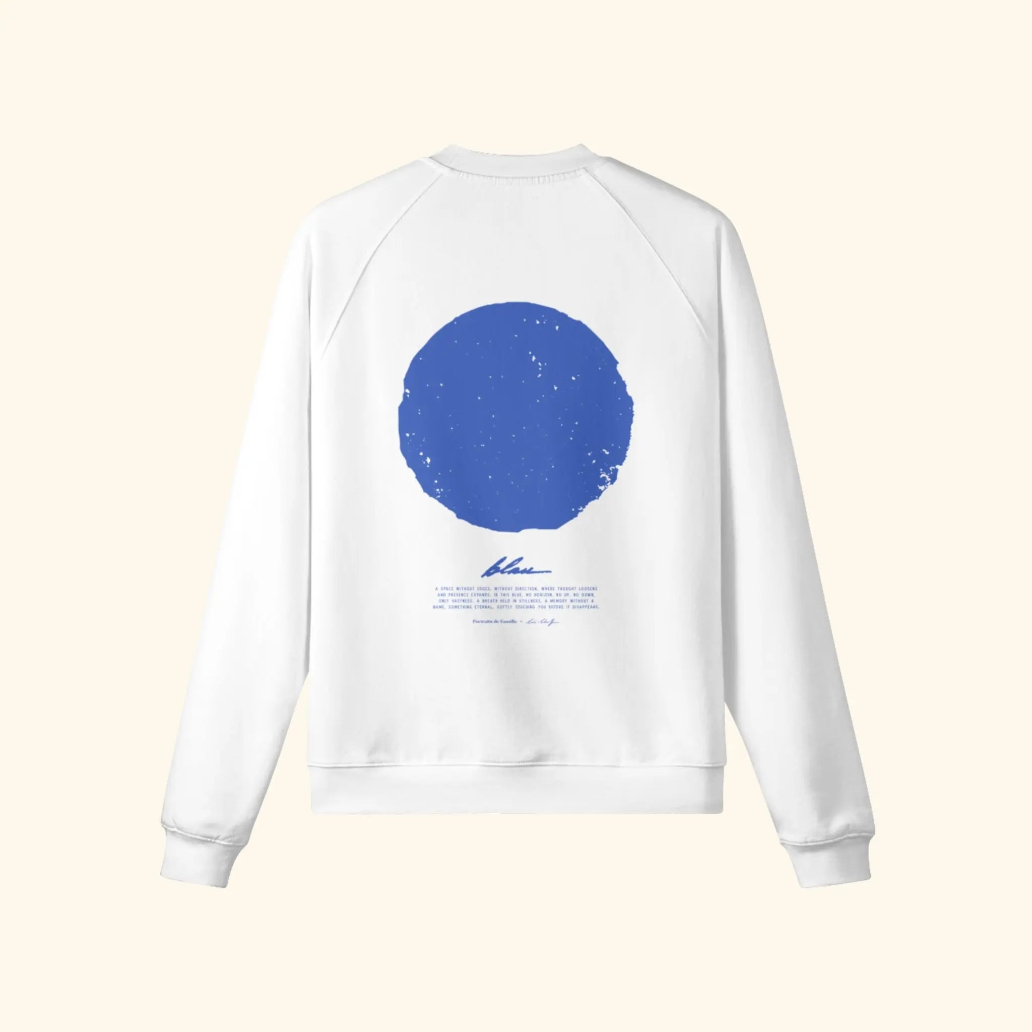 Portraits de Famille El Mar Blau The Sweatshirt Blau Off White Heavy Cotton Back