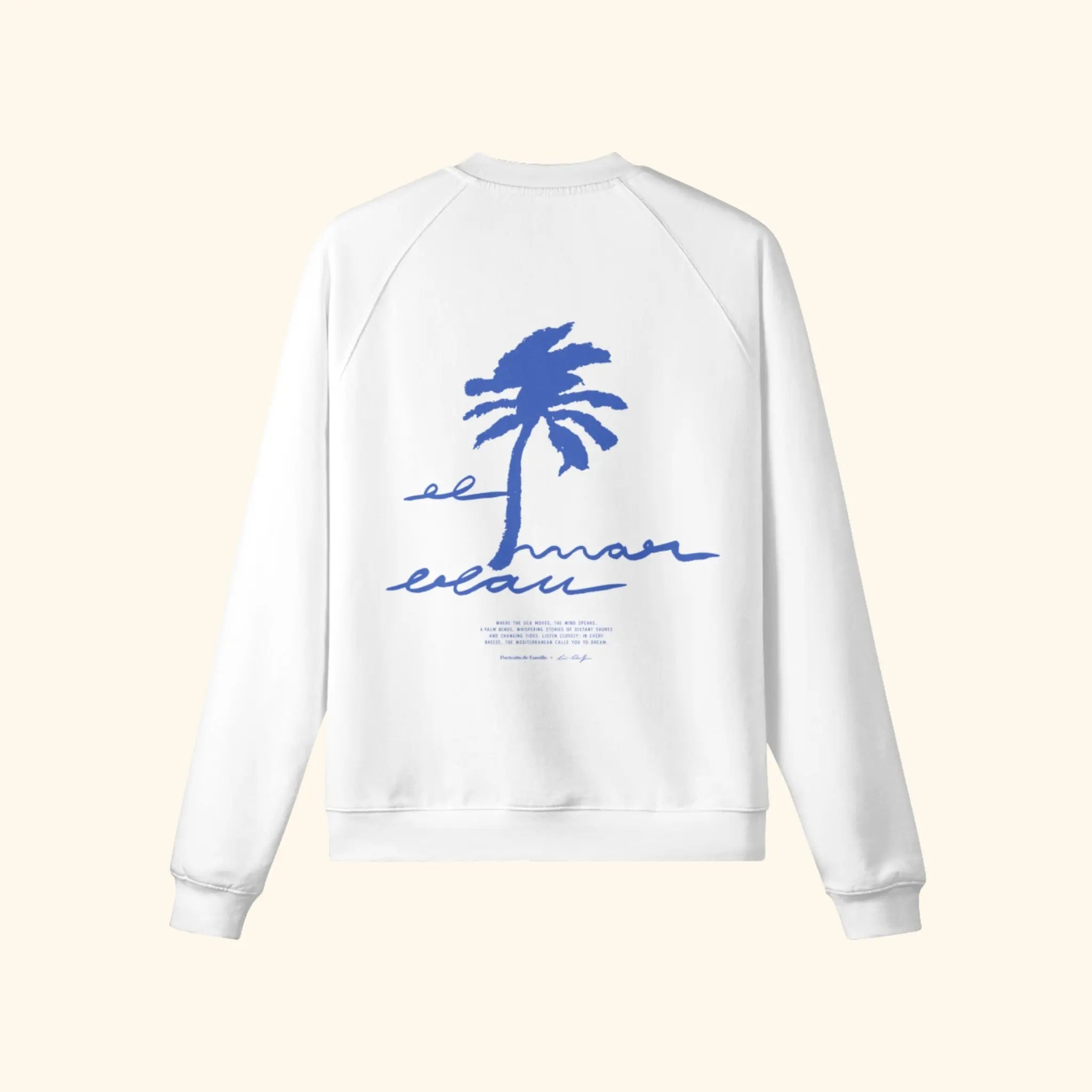 Portraits de Famille El Mar Blau The Sweatshirt El Mar Blau Off White Heavy Cotton Back