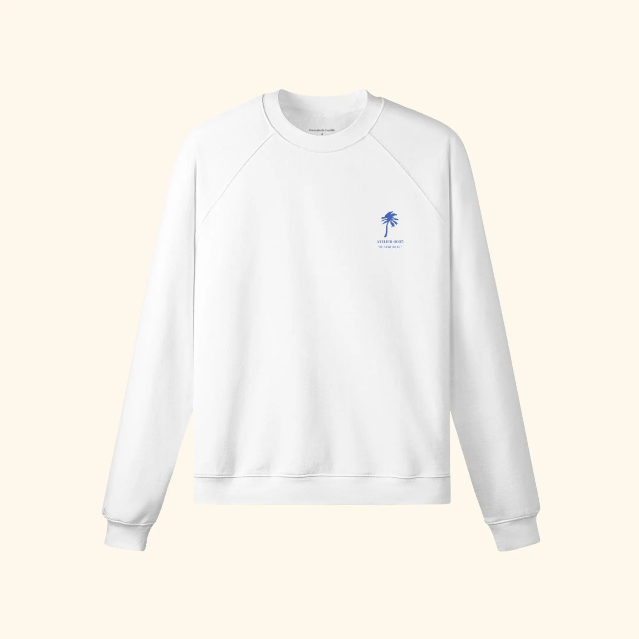 Portraits de Famille El Mar Blau The Sweatshirt El Mar Blau Off White Heavy Cotton Front