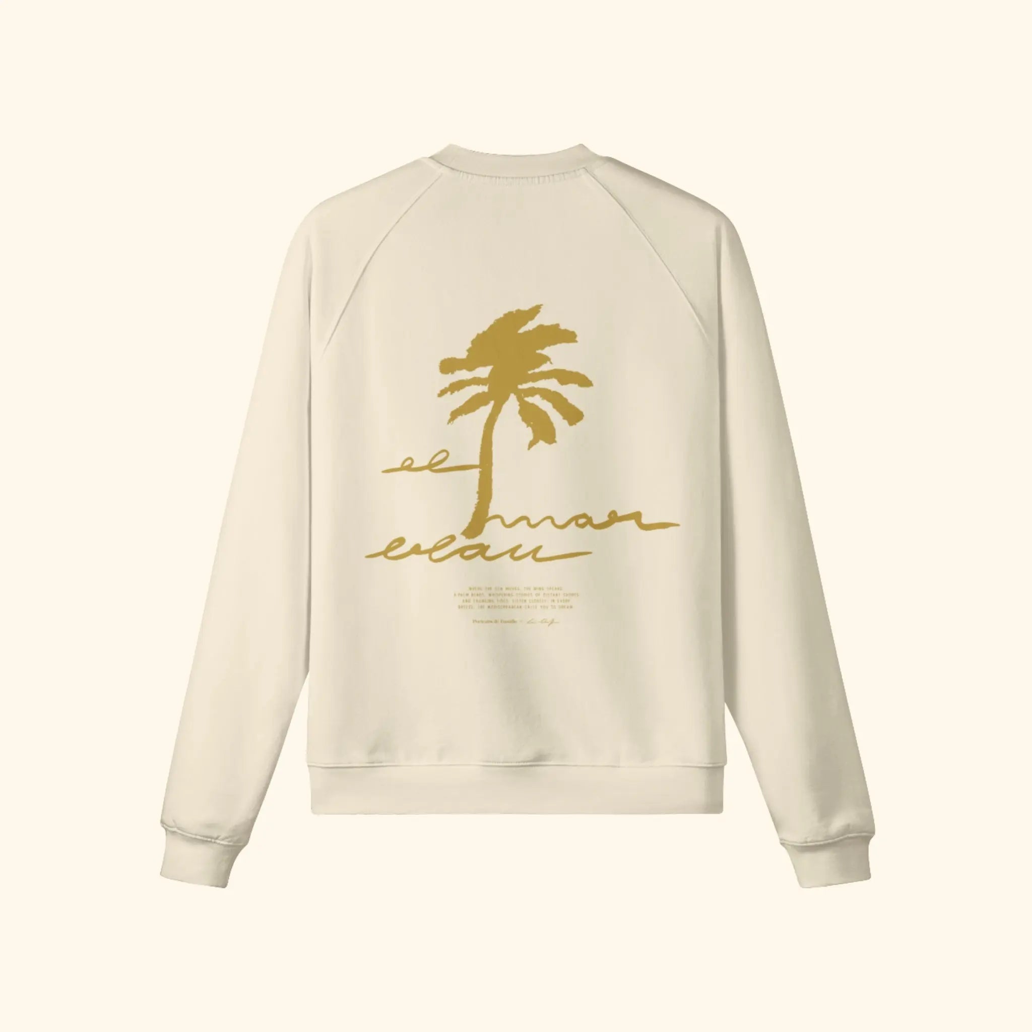 Portraits de Famille El Mar Blau The Sweatshirt El Mar Blau Pastel Beige Heavy Cotton Back