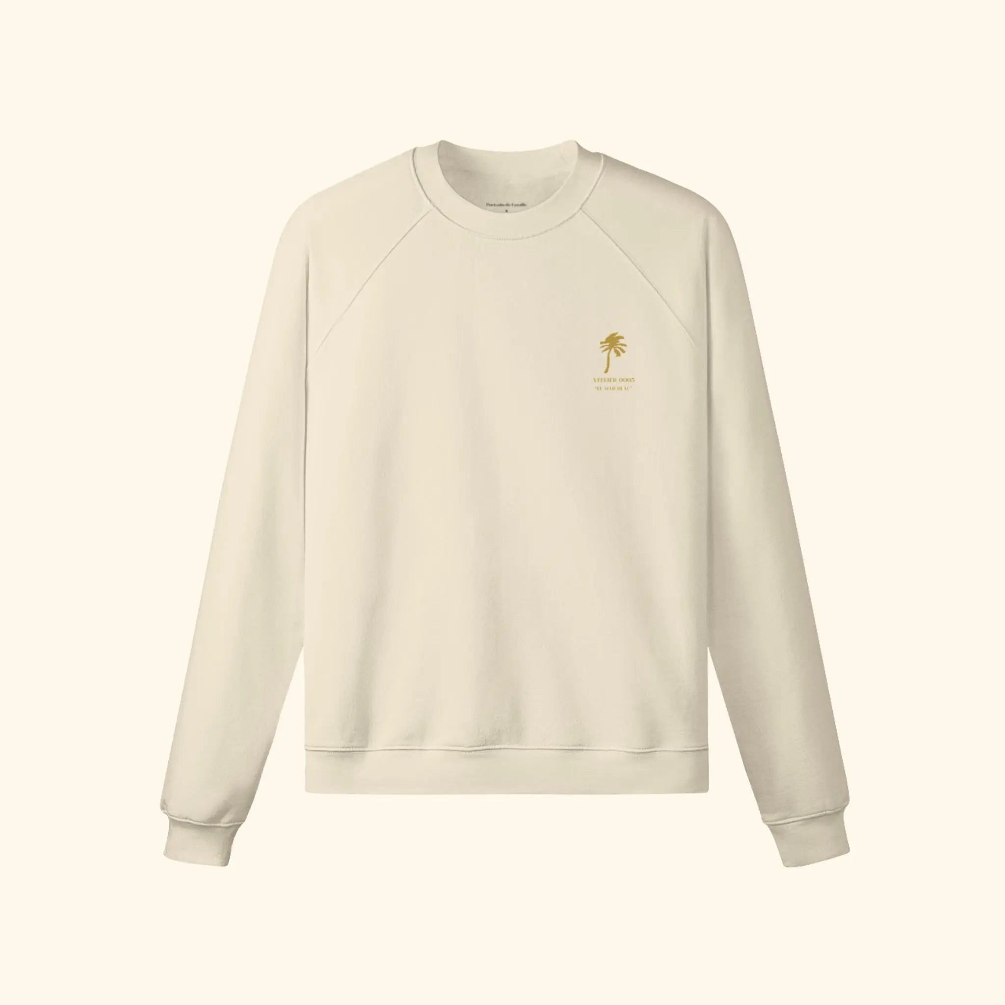 Portraits de Famille El Mar Blau The Sweatshirt El Mar Blau Pastel Beige Heavy Cotton Front