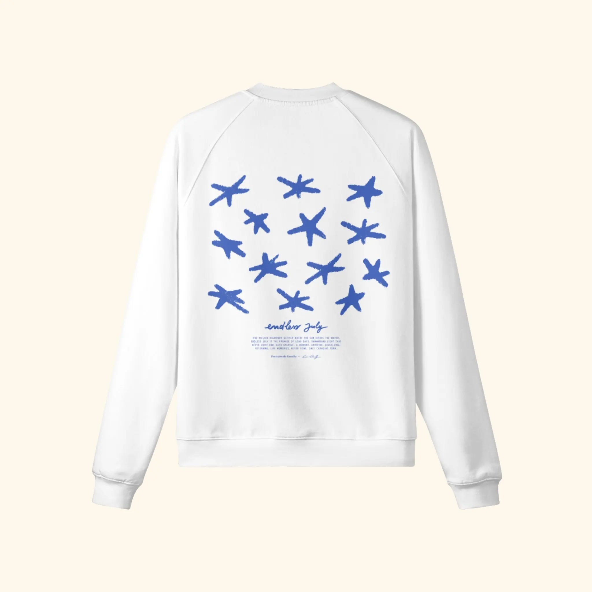 Portraits de Famille El Mar Blau The Sweatshirt Endless July Off White Heavy Cotton Back