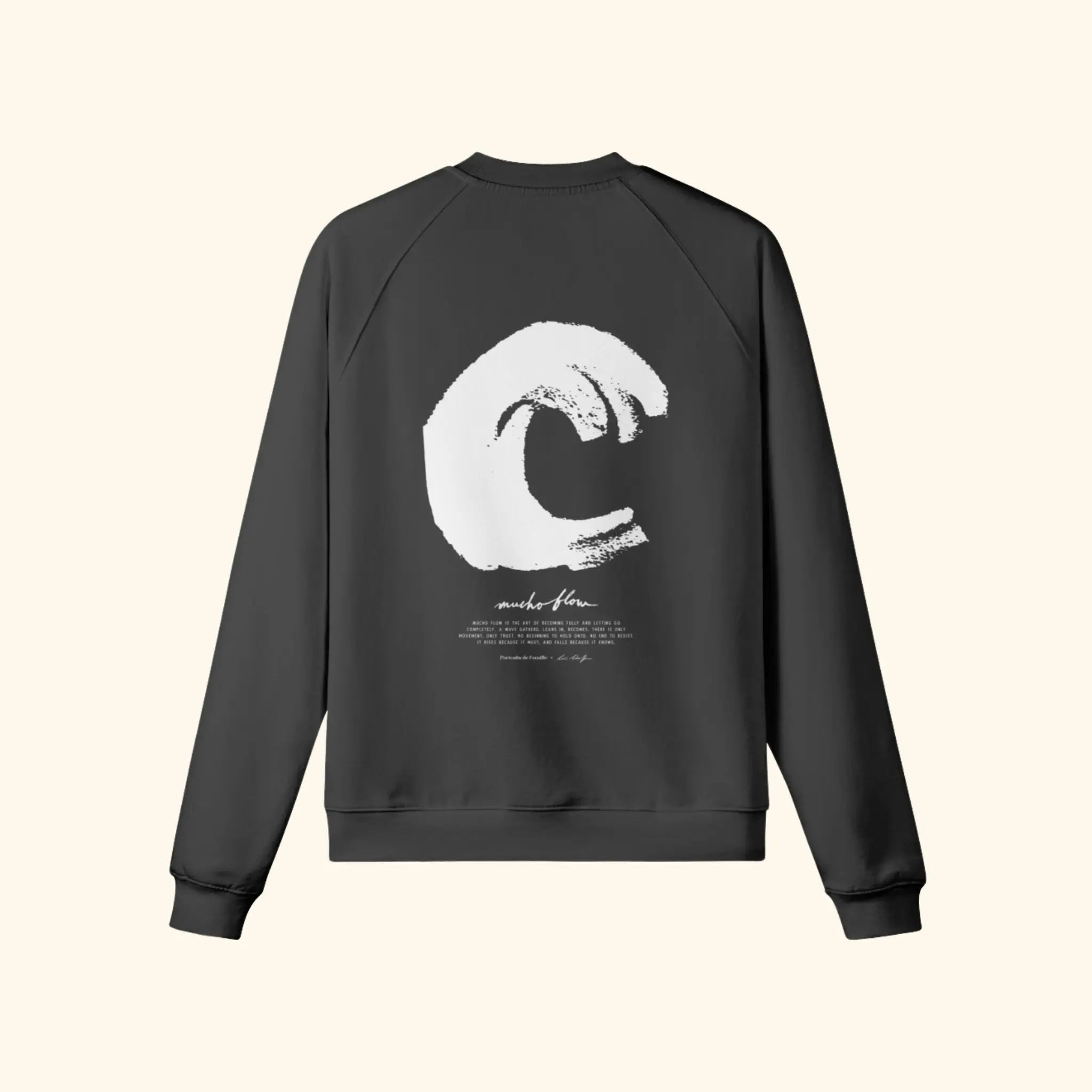 Portraits de Famille El Mar Blau The Sweatshirt El Mar Blau Midnight Black Heavy Cotton Back
