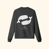 Portraits de Famille El Mar Blau The Sweatshirt Ocean Lovers Midnight Black Heavy Cotton Back