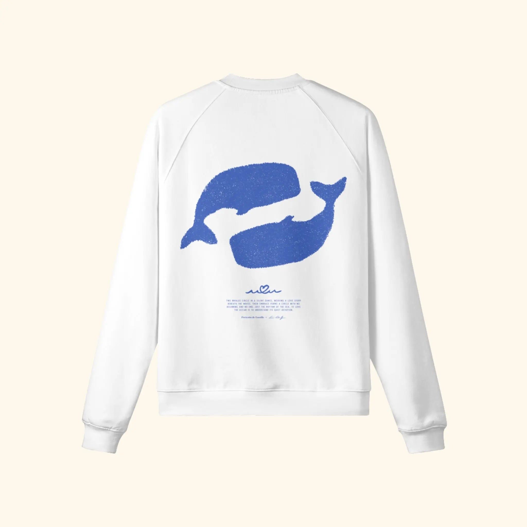 Portraits de Famille El Mar Blau The Sweatshirt Ocean Lovers Off White Heavy Cotton Back