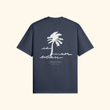 Portraits de Famille El Mar Blau The Tee El Mar Blau Harbor Blue Heavy Cotton Back