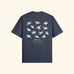 Portraits de Famille El Mar Blau The Tee Endless July Harbor Blue Heavy Cotton Back