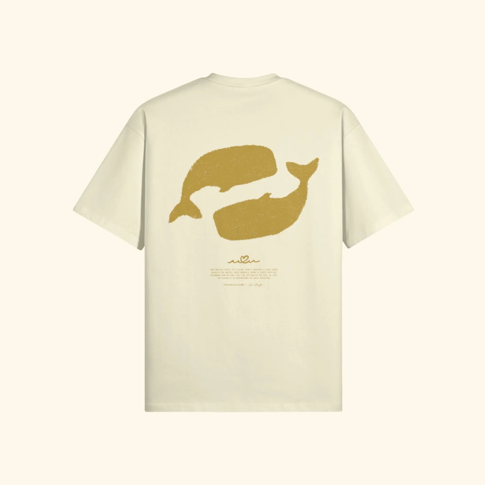 Portraits de Famille El Mar Blau The Tee Ocean Lovers Pastel Cream Heavy Cotton Back