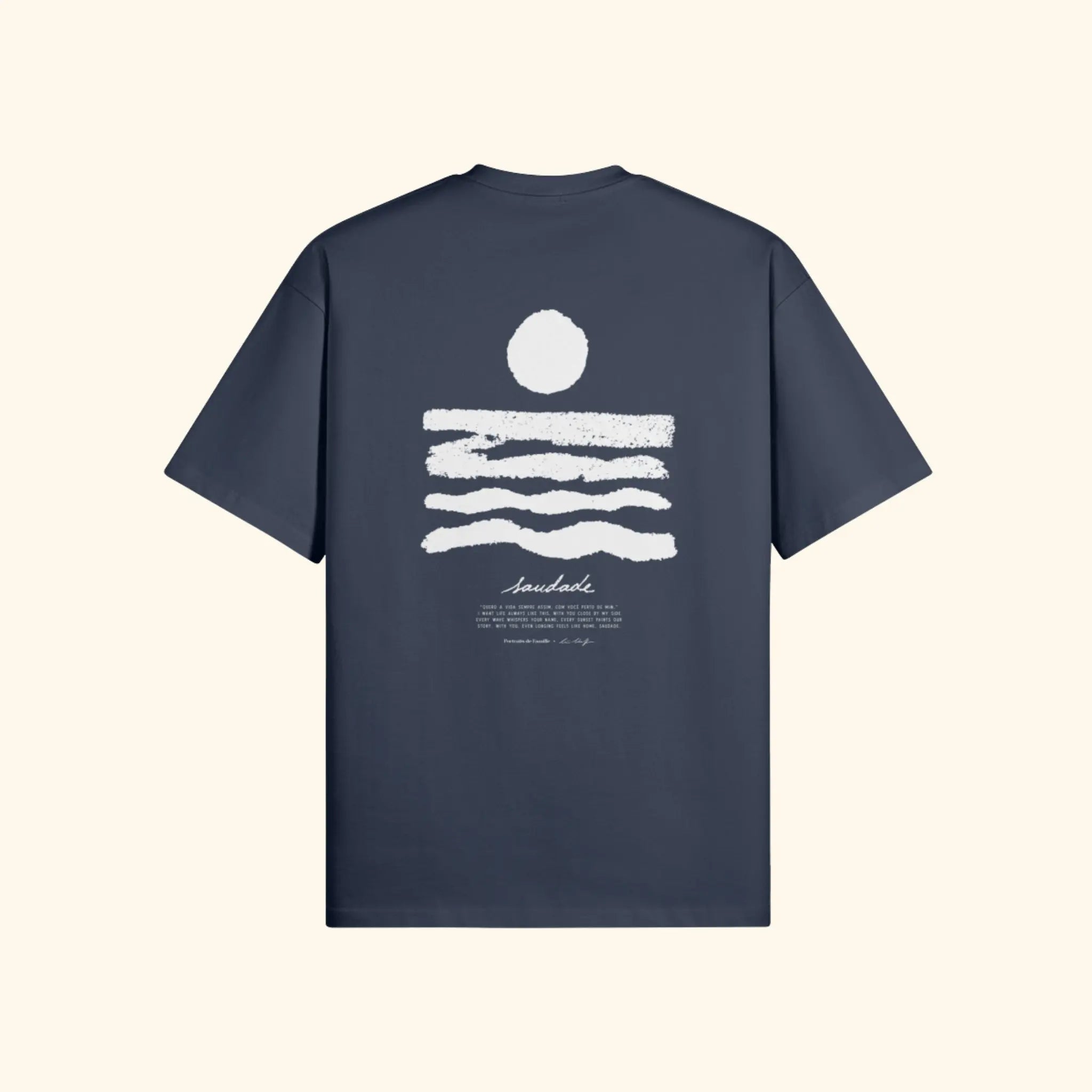 Portraits de Famille El Mar Blau The The Saudade Harbor Blue Heavy Cotton Back