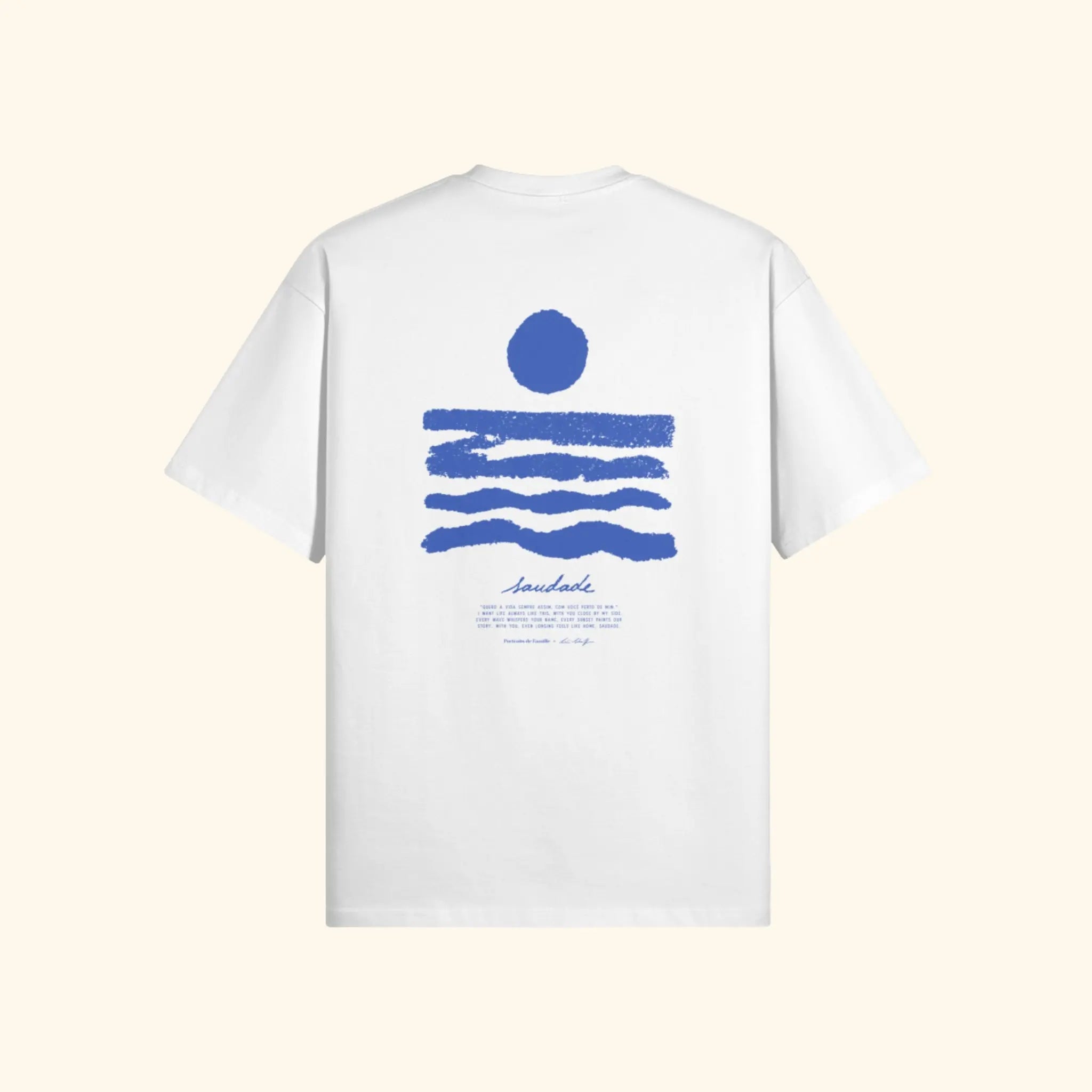 Portraits de Famille El Mar Blau The The Saudade Off White Heavy Cotton Back