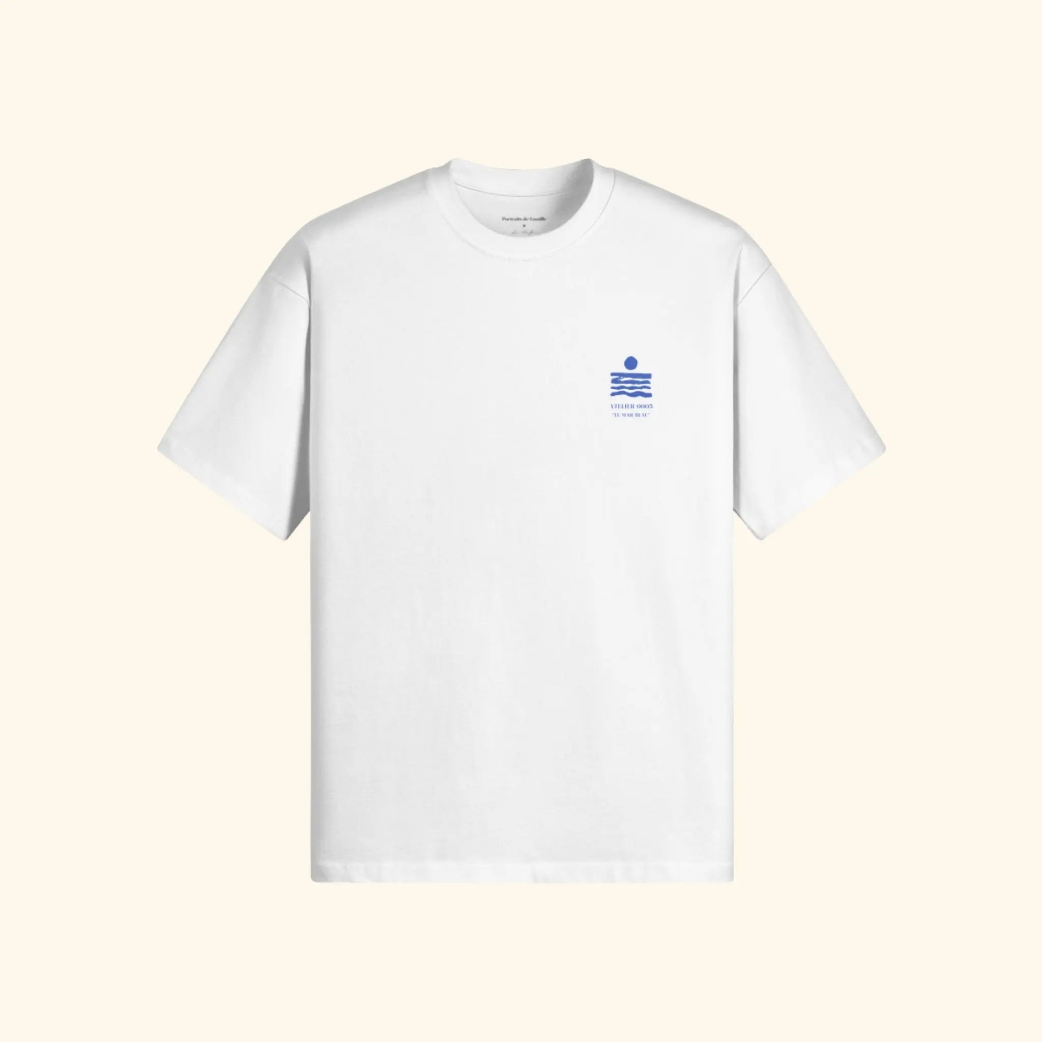 Portraits de Famille El Mar Blau The The Saudade Off White Heavy Cotton Front