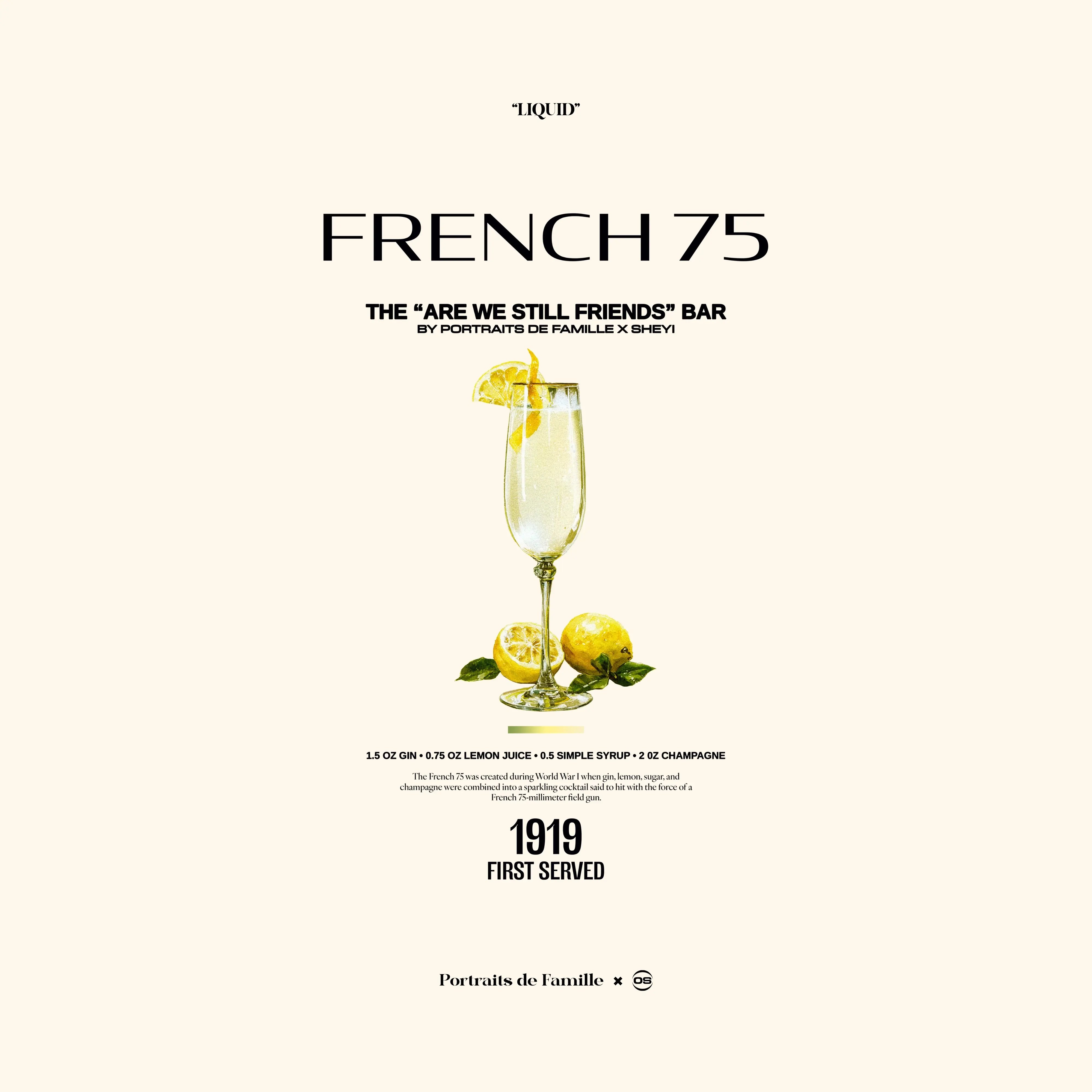 Portraits de Famille Liquid French 75 Piece