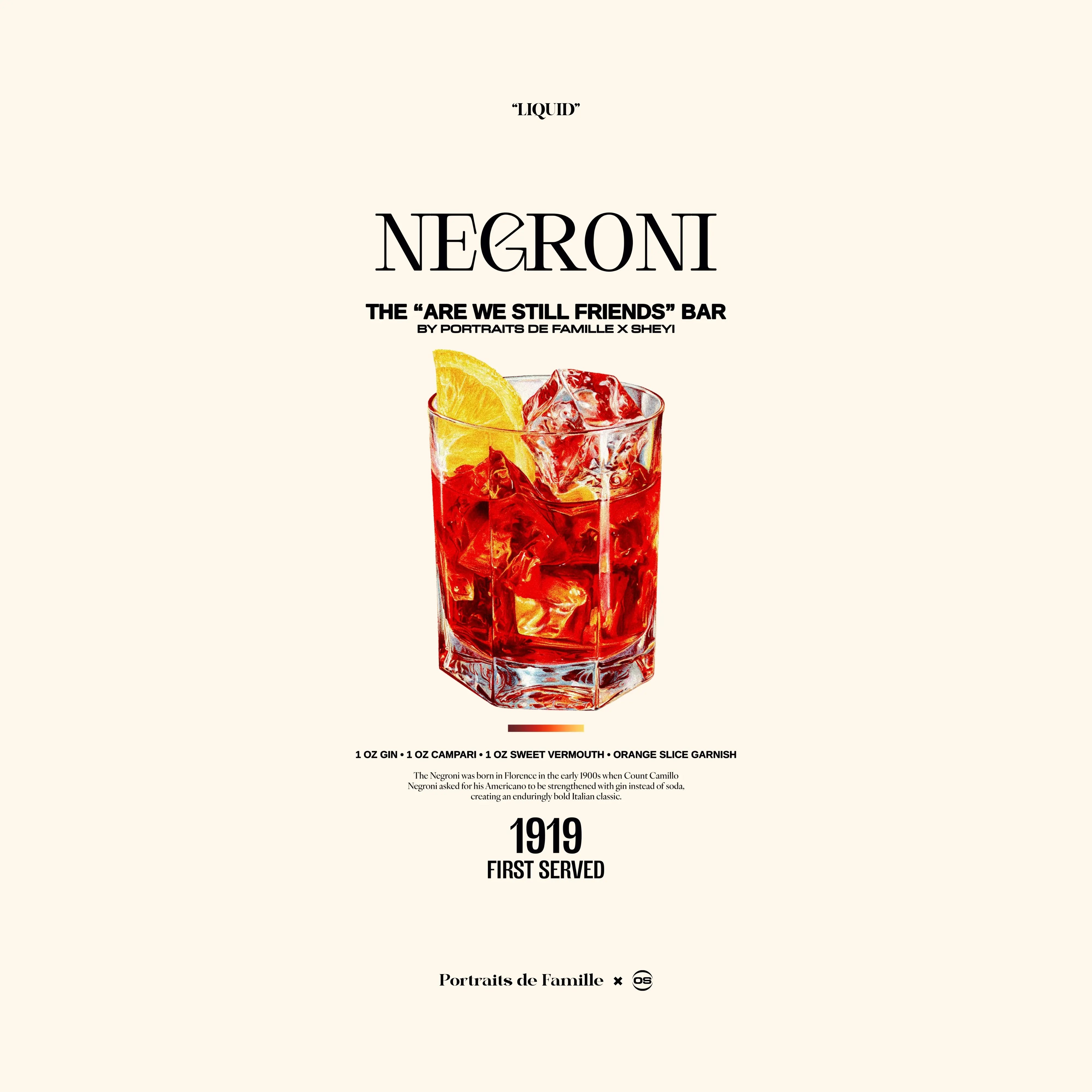 Portraits de Famille Liquid Negroni Piece