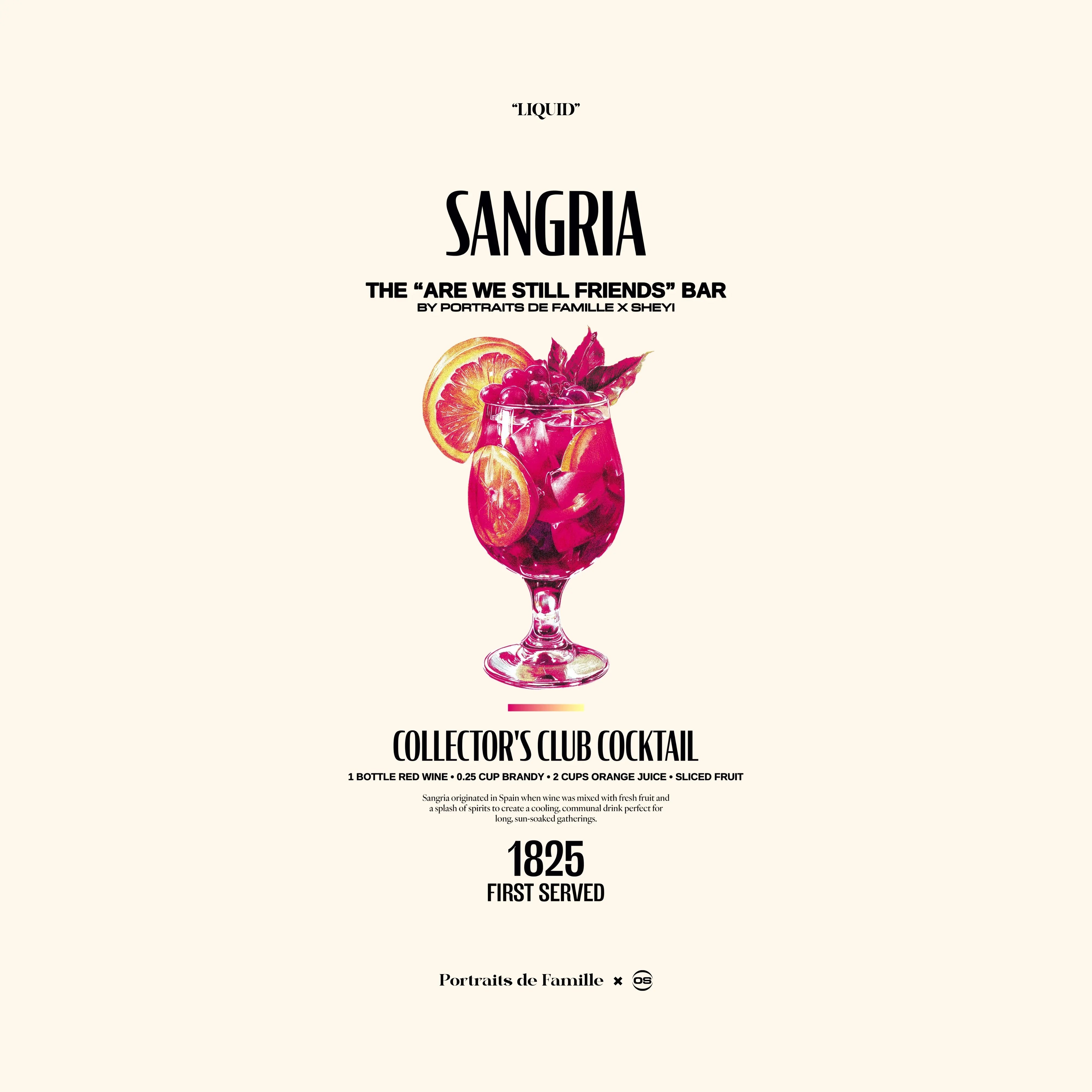 Portraits de Famille Liquid Sangria Piece
