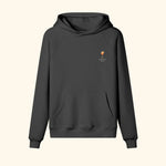 Portraits de Famille Liquid The Hoodie Aperol Spritz Midnight Black Heavy Cotton Front