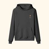 Portraits de Famille Liquid The Hoodie Aperol Spritz Midnight Black Heavy Cotton Front