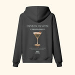 Portraits de Famille Liquid The Hoodie Espresso Martini Midnight Black Heavy Cotton Back