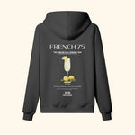 Portraits de Famille Liquid The Hoodie French 75 Midnight Black Heavy Cotton Back