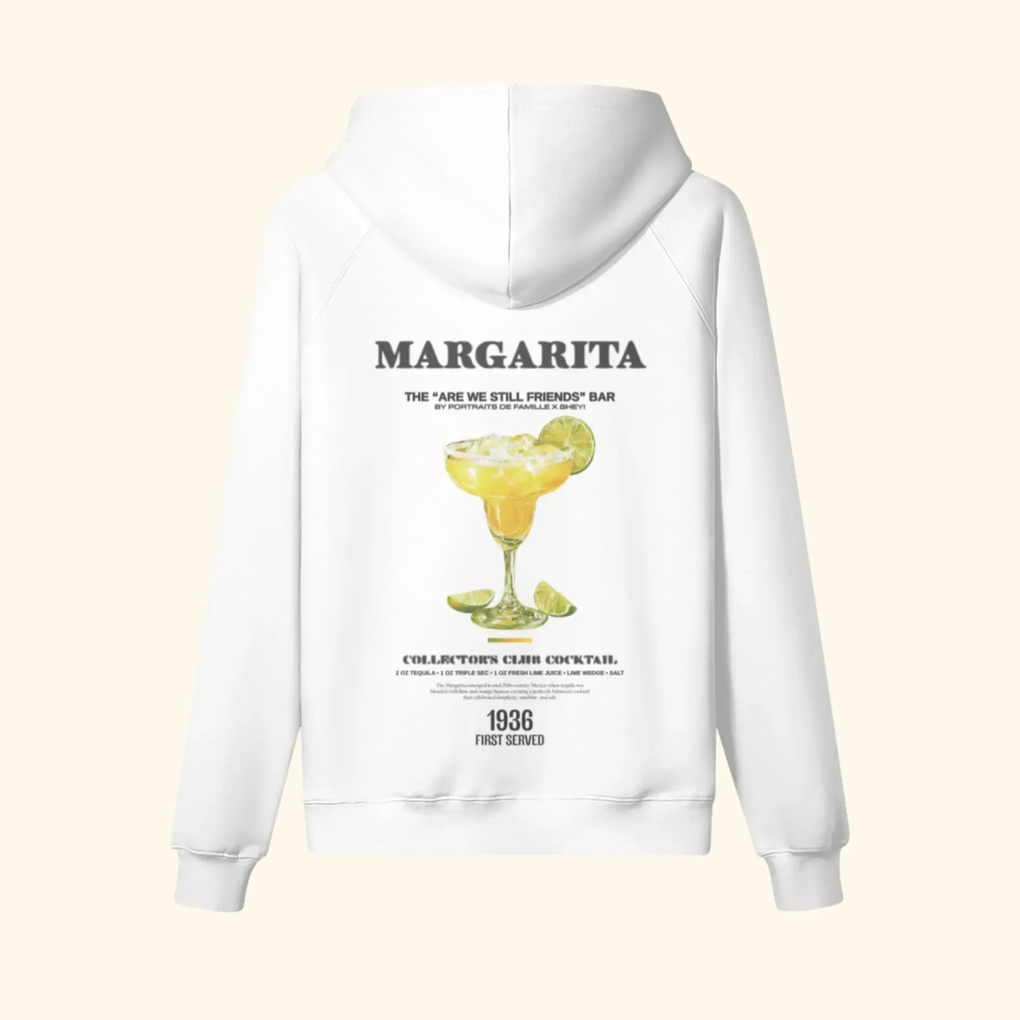 Portraits de Famille Liquid The Hoodie Margarita Off White Heavy Cotton Back