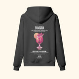 Portraits de Famille Liquid The Hoodie Sangria Midnight Black Heavy Cotton Back