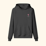 Portraits de Famille Liquid The Hoodie Sangria Midnight Black Heavy Cotton Front