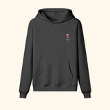 Portraits de Famille Liquid The Hoodie Sangria Midnight Black Heavy Cotton Front