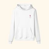 Portraits de Famille Liquid The Hoodie Sangria Off White Heavy Cotton Front