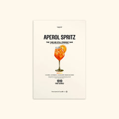Portraits de Famille Liquid The Postcard Aperol Spritz Matte Paper Front