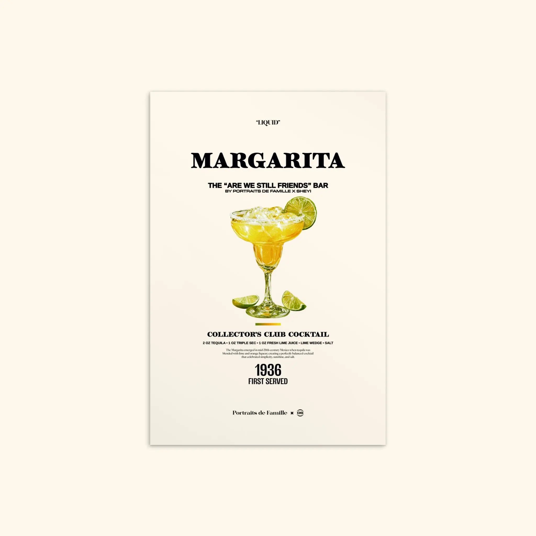 Portraits de Famille Liquid The Postcard Margarita Matte Paper Front