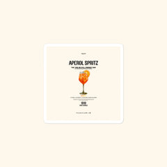 Portraits de Famille Liquid The Sticker Aperol Spritz 3x3 High Opacity Durable Front
